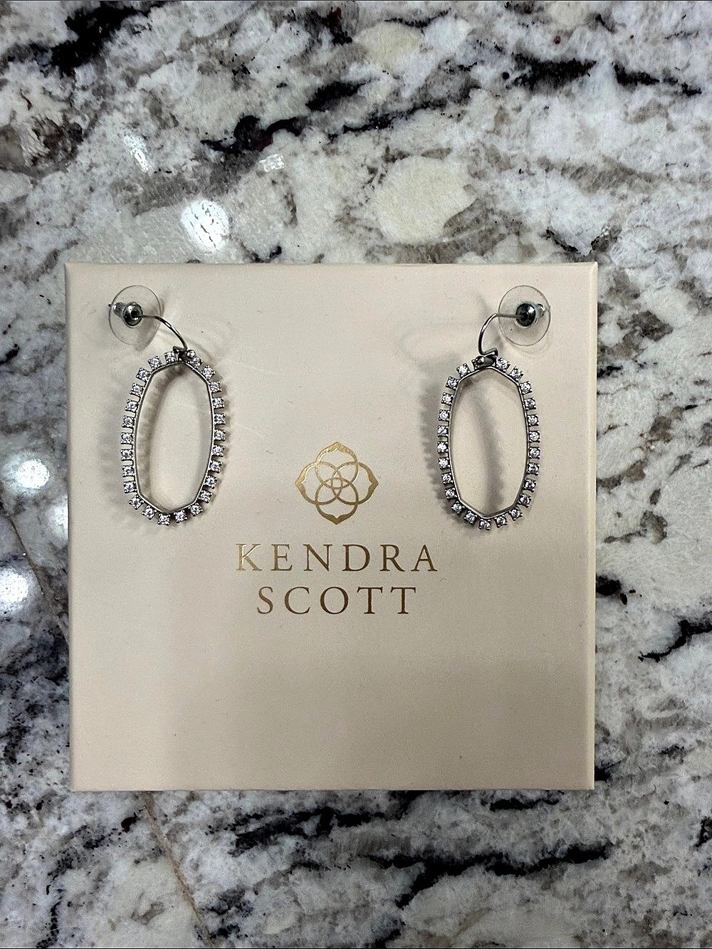 Kendra Scott Elle Open Frame Crystal Drop Earrings Crystal Oval Drop Earrings in